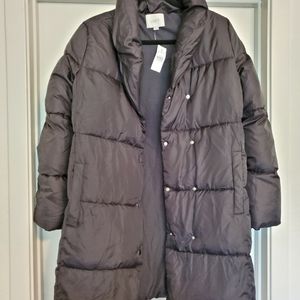 LOFT puffer jacket size small in black